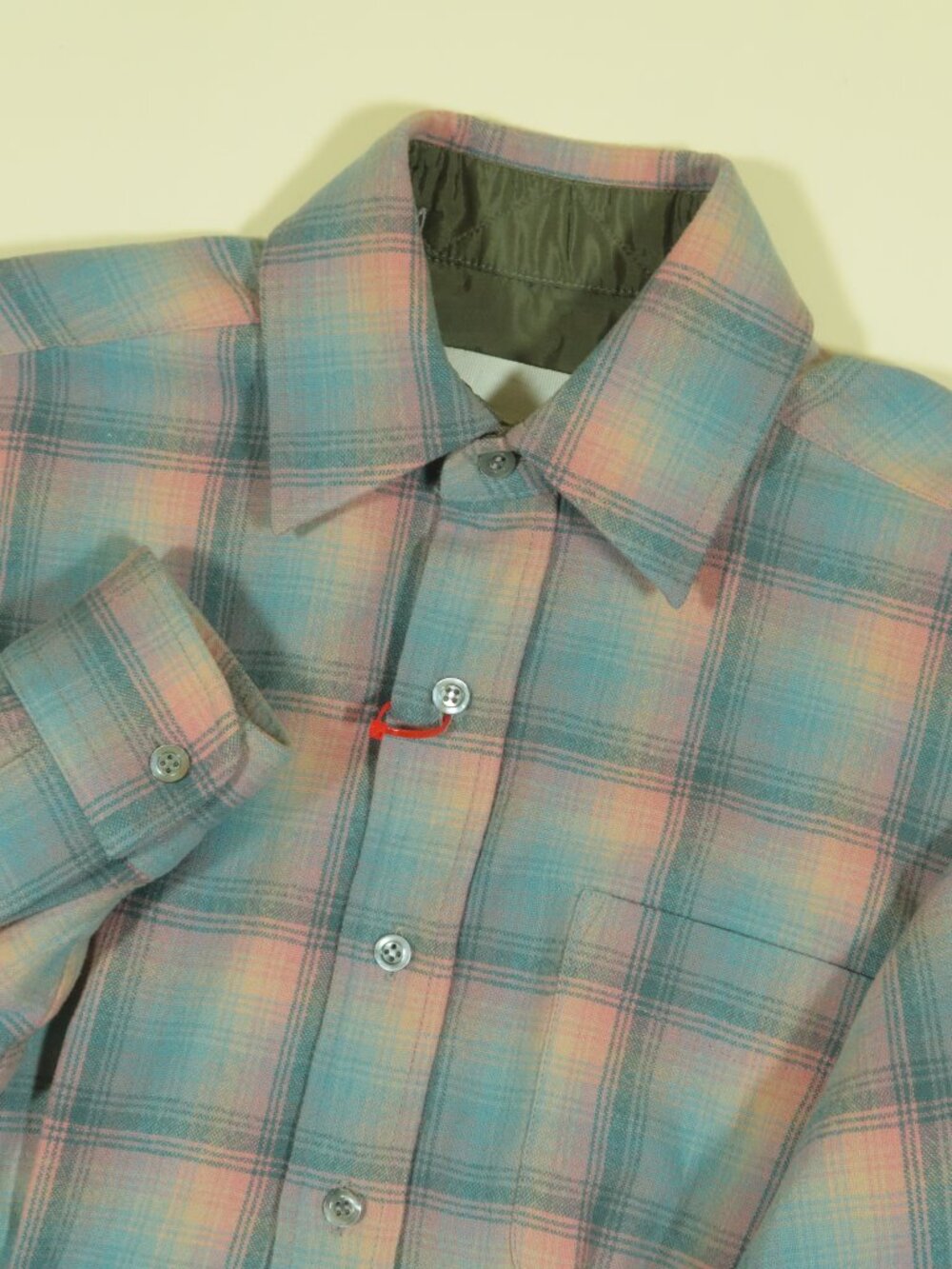 Maison Margiela Pendleton Bodysuit Womens 38 (US 6) Blue Rose Plaid Wool Flaw